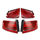 4pcs Outer+Inner Trunk LED Tail Light Lamp For Audi A4 2009-2012-23