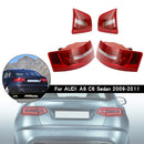 4pcs Inner+Outer Trunk LED Tail Light Lamp For AUDI A6 C6 Sedan 2009-2011-4