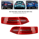 4pcs Inner+Outer Trunk LED Tail Light Lamp For AUDI A6 C6 Sedan 2009-2011-5