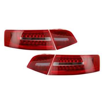 2009-2011 Audi A6 C6 Saloon 4pcs Inner+Outer Trunk LED Tail Light Lamp 4FD945093B 4FD945094B