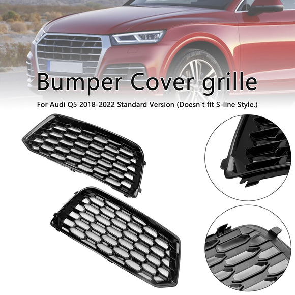 Audi Q5 2018–2021 GJ 2 Stück Frontstoßstange untere Abdeckung Grill Honeycomb Mesh Schwarz Nebelscheinwerfergitter