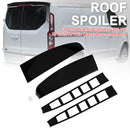 Gloss Black Rear Twin Barn Door Roof Spoiler Fit Ford Transit Custom 2012-2023-3