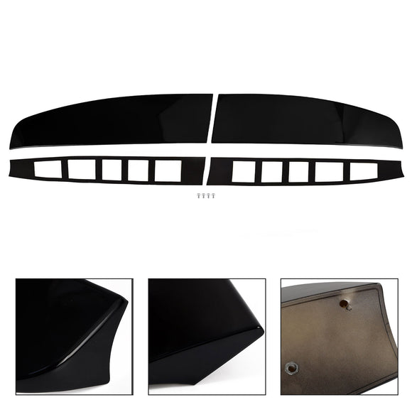 Gloss Black Rear Twin Barn Door Roof Spoiler Fit Ford Transit Custom 2012-2023