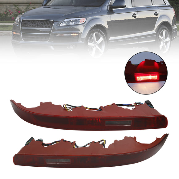 L+R Rear Bumper Reflector Reverse Tail Brake Light Fog Lamp For Audi Q7 4L 06-15
