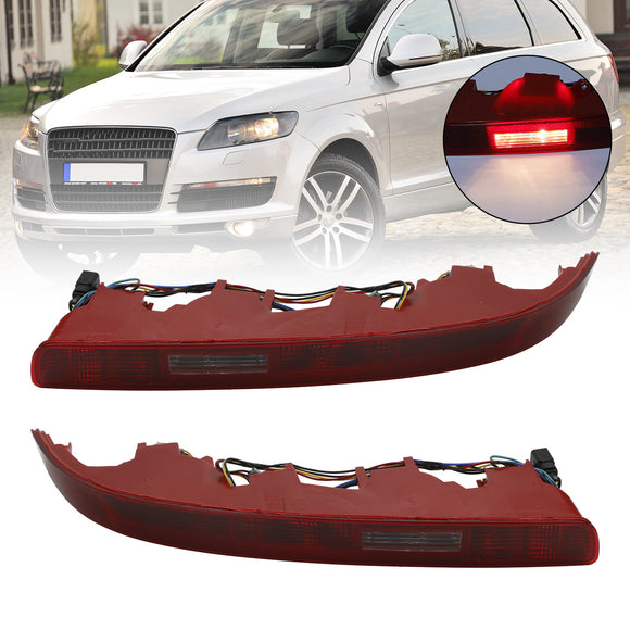 L+R Rear Bumper Reflector Reverse Tail Brake Light Fog Lamp For Audi Q7 4L 06-15