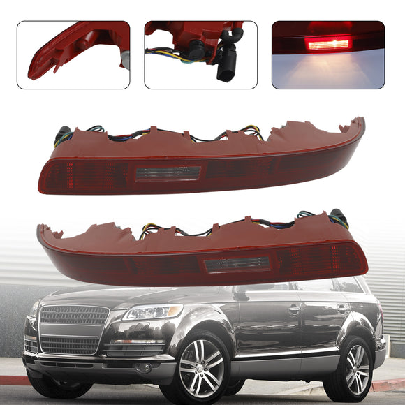 L+R Rear Bumper Reflector Reverse Tail Brake Light Fog Lamp For Audi Q7 4L 06-15