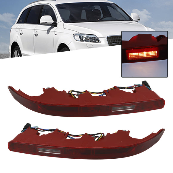 L+R Rear Bumper Reflector Reverse Tail Brake Light Fog Lamp For Audi Q7 4L 06-15