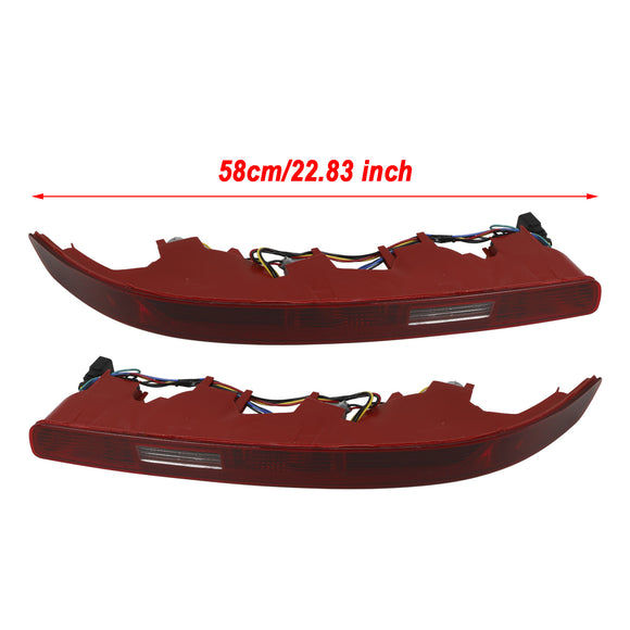 L+R Rear Bumper Reflector Reverse Tail Brake Light Fog Lamp For Audi Q7 4L 06-15