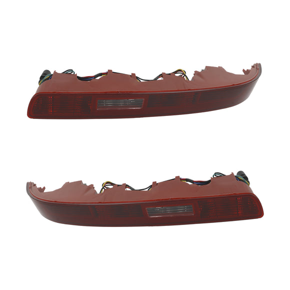 L+R Rear Bumper Reflector Reverse Tail Brake Light Fog Lamp For Audi Q7 4L 06-15
