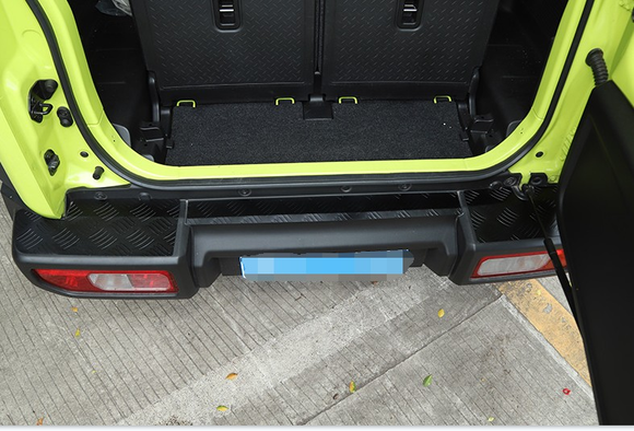 Suzuki Jimny 2019-2023 Black Alloy Rear Bumper Protector Guard Panel Trim