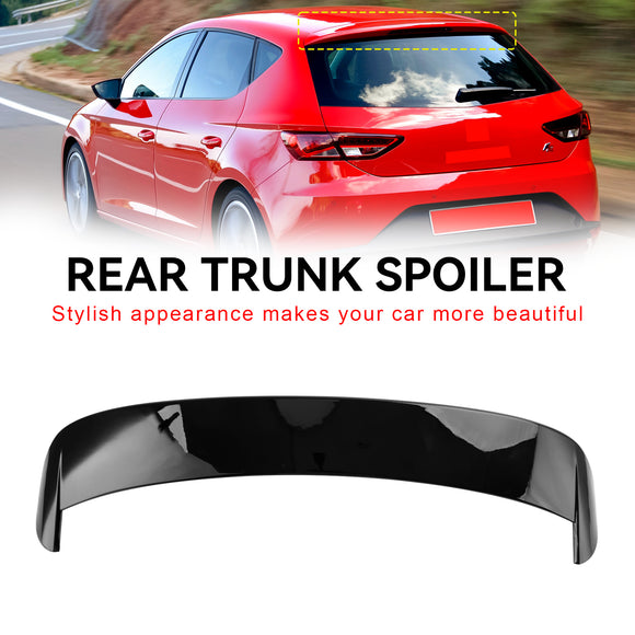 Glanzend zwarte kofferbak dakspoiler geschikt voor Seat Leon MK3 5F 2012-2020 5-deurs