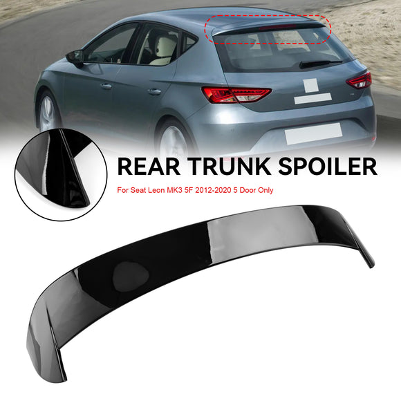 Glanzend zwarte kofferbak dakspoiler geschikt voor Seat Leon MK3 5F 2012-2020 5-deurs