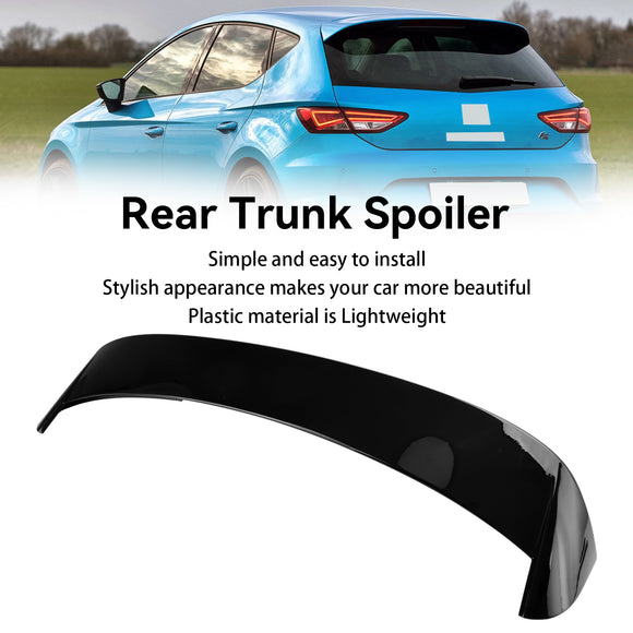 Glanzend zwarte kofferbak dakspoiler geschikt voor Seat Leon MK3 5F 2012-2020 5-deurs