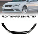 Glanzend zwarte voorspoiler Lip Performance geschikt voor Seat Leon 5F 2012-2020-3