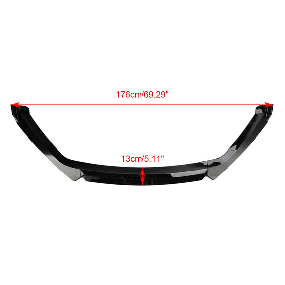 Glanzend zwarte voorspoiler Lip Performance geschikt voor Seat Leon 5F 2012-2020