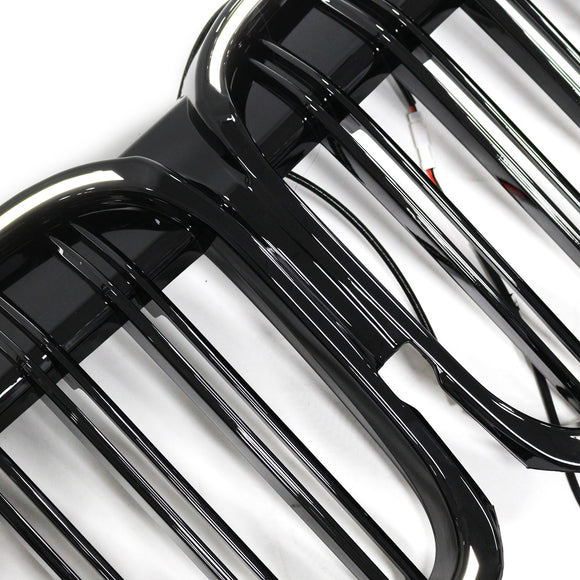 Dubbele lamel glanzend zwart voorgrille geschikt voor BMW 7-serie G11 G12 2019-2022