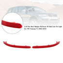 L+R Paar Heckstoßstangenreflektor mit roter Linse, kein Licht, für VW Touareg 7L 2002–2010-2