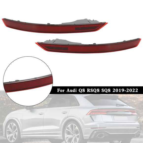 Bakre Vänster+Höger Stötfångarreflektorlampa 4M8945701 702 För Audi Q8 RSQ8 SQ8 19-2022