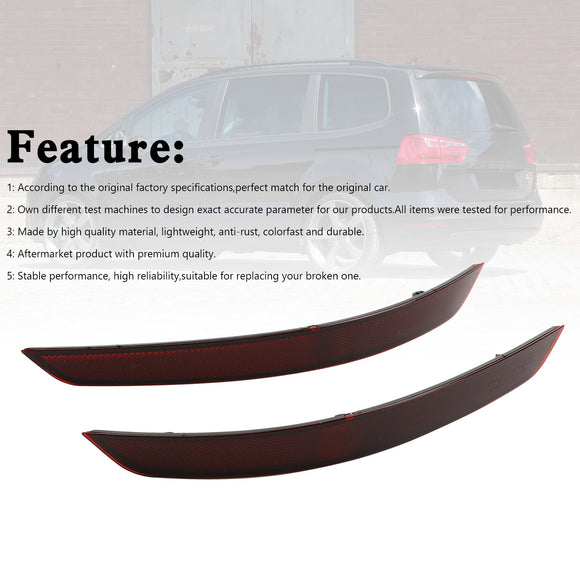 Reflector de luz trasera L+R 7N0945105B 7N0945106B para VW Sharan 2012-2019/VW Alhambra 2011-2016