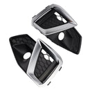 Audi A4 B9.5 S-Line/S4 2020-2024 Zilveren afwerking Honingraat Mistlamp Grille Voorbumper Onder Mist Grille Cover 5056617301387 8W0807681BEN-9