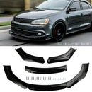 4PCS Universal Car Front Bumper Lip Body Kit Splitter Diffuser Protector Black-1
