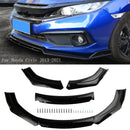 4PCS Universal Car Front Bumper Lip Body Kit Splitter Diffuser Protector Black-3