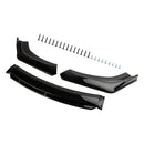 4PCS Universal Car Front Bumper Lip Body Kit Splitter Diffuser Protector Black-12