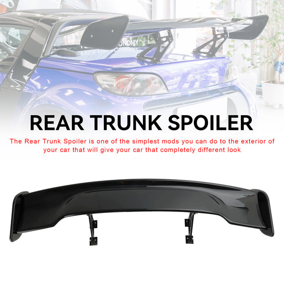 57 145 cm Universal Racing GT Style Down Force Trunk Spoileri Siipi Kiiltävä Musta