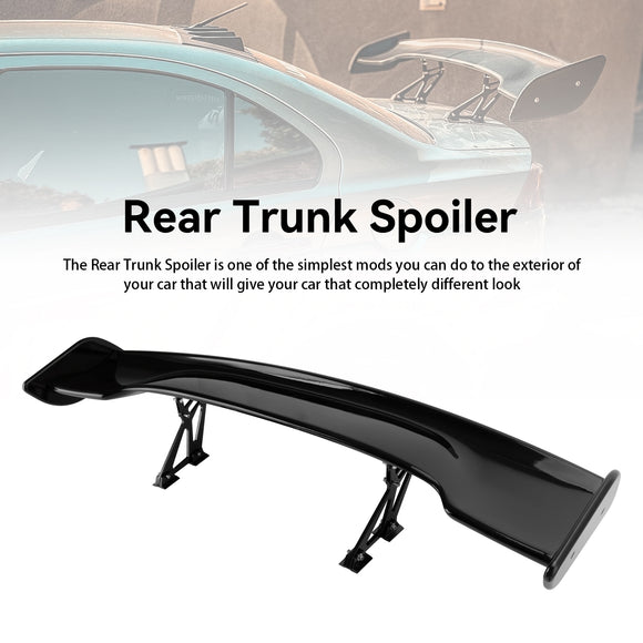 57 145 cm Universal Racing GT Style Down Force Trunk Spoileri Siipi Kiiltävä Musta