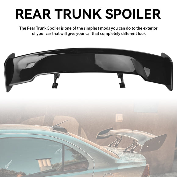 57 145 cm Universal Racing GT Style Down Force Trunk Spoileri Siipi Kiiltävä Musta