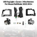 Luz antiniebla LED del parachoques delantero + cubierta + arnés de cables para Nissan Pathfinder 2023 2024-6
