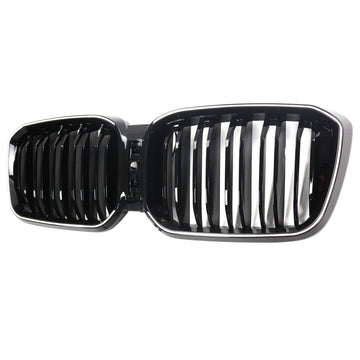 BILLDIO G01 G02 Grill - Black Kidney Grille Compatible With 2022-IN BMW X3 G01 X4 G02 ABS Double Slat Gloss Black Grille