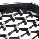 2022-2025 BMW X3 G01/X4 G02 Griglia di ricambio per paraurti anteriore con griglia a rene nero con diamante cromato e luce di striscia a LED-6