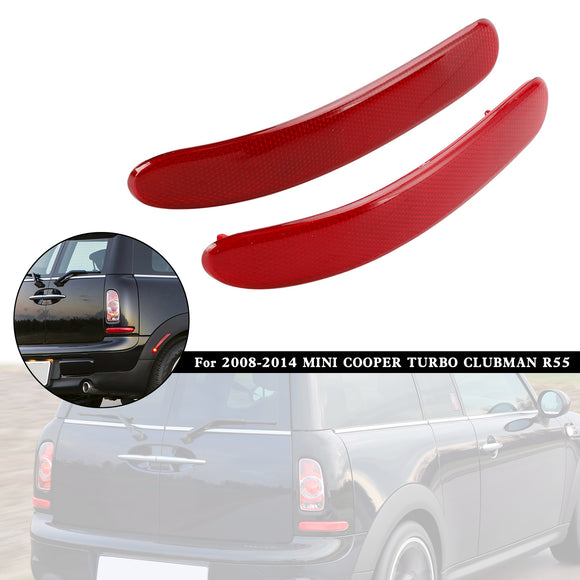 2x Bil bakre stötfångare reflektorljus för BMW Mini Cooper Clubman R55 2008-2014
