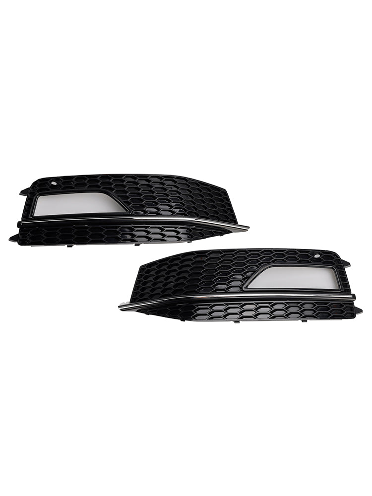 2 pcs Bumper Fog Light Coperchio Coperchio Grille Grille Fit Audi A4 S-Line S4 2013-2015