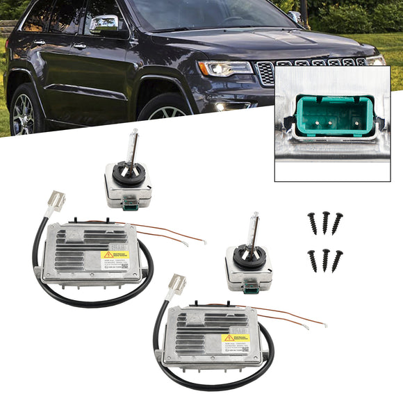 2x ajovalojen liitäntälaite &amp; D3S-polttimon johtosarja, ohjausyksikkö Jeep Grand Cherokee 2014-2020