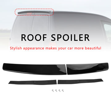 2005-2018 VW Caddy Maxi Gloss Black Rear Twin Barn Door Trunk Spoiler - 0