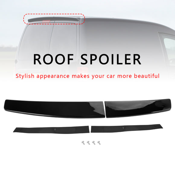 Alerón trasero negro brillante para puerta de Granero doble, compatible con VW Caddy Maxi 2005-2018