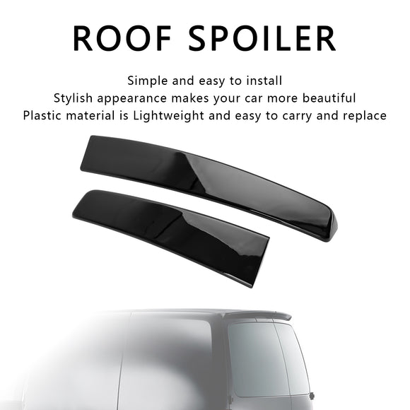 Alerón trasero negro brillante para puerta de Granero doble, compatible con VW Caddy Maxi 2005-2018