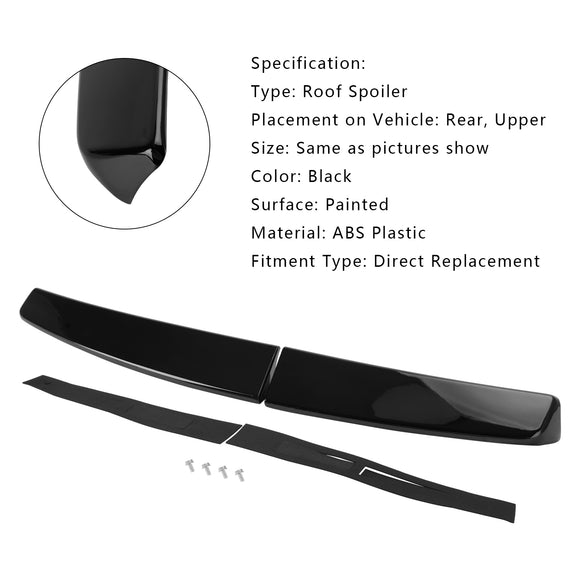 Alerón trasero negro brillante para puerta de Granero doble, compatible con VW Caddy Maxi 2005-2018
