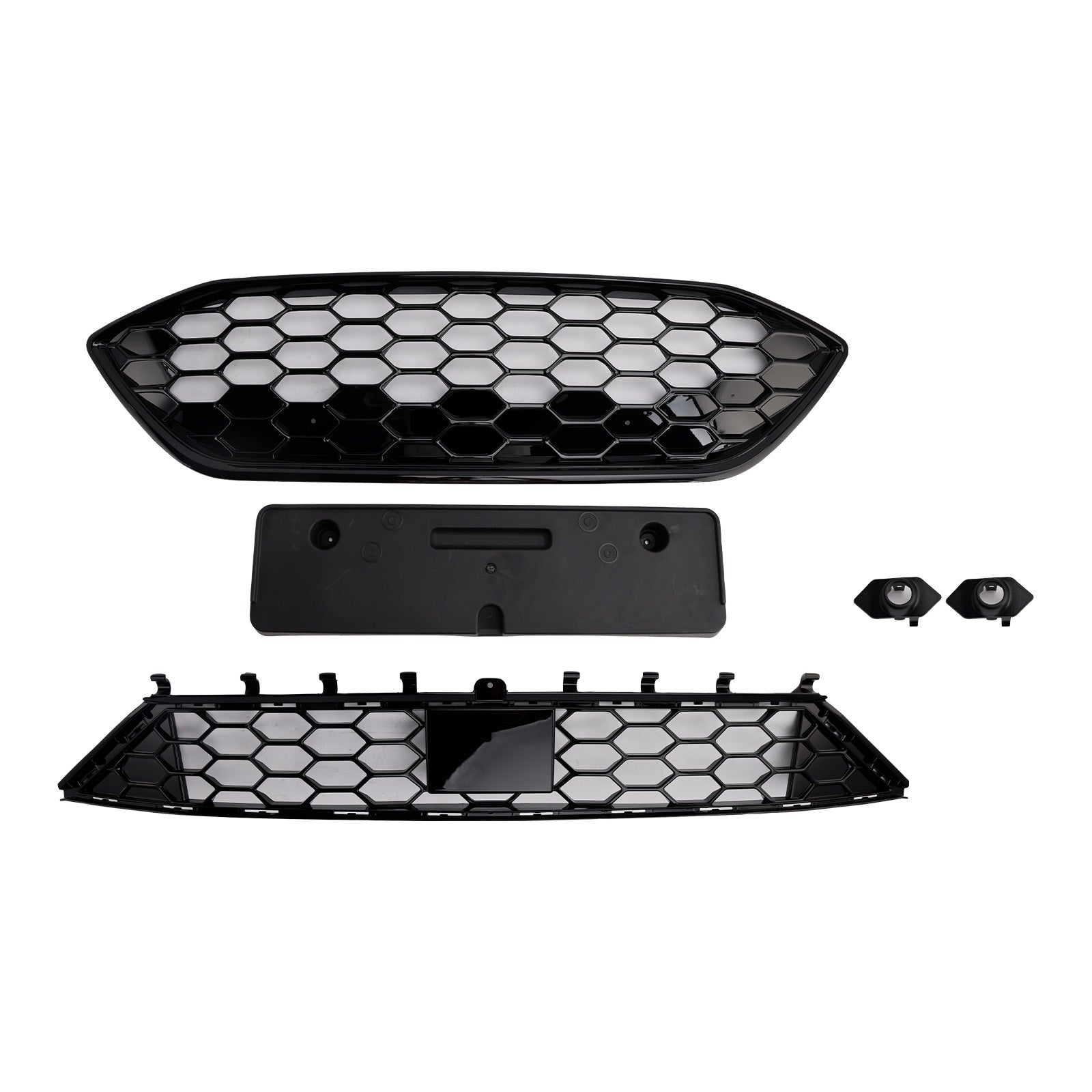 Ford Focus ST/ST Line MK4 2018-2021 Griglia a nido d'ape per paraurti anteriore + set griglia inferiore