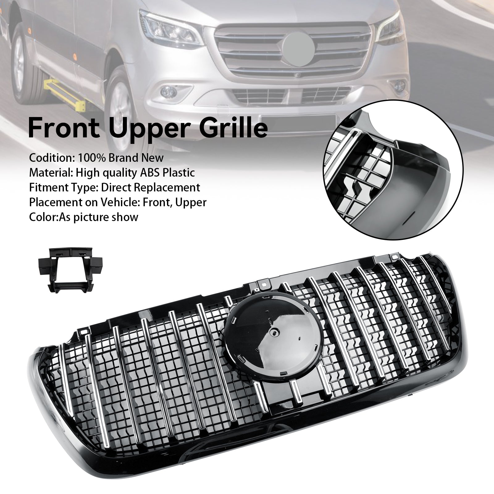 Mercedes Benz Sprinter W907 W910 2018.2-2023 AMG 1500 2500 3500 Front Bumper Grill AMG Style Grille