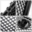 2008-2011 Jaguar XF XF-R Style Grill Glanzend zwart vervangende grille voorbumper-6