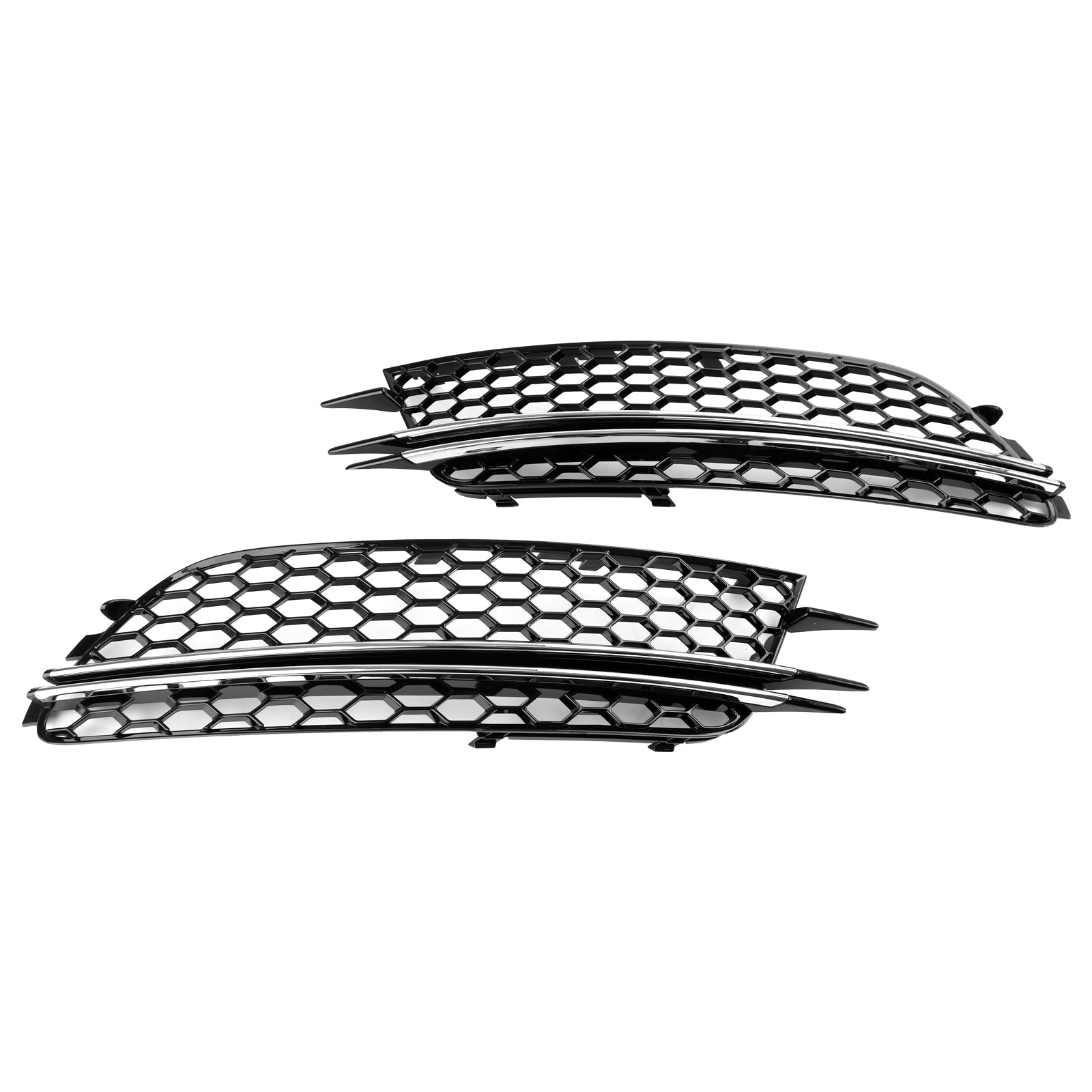 Audi 2012-2015 A6 4G C7 Sedan/Avant Version Standard 2PCS Couvercle de phare antibrouillard avant Lunette Grille de pare-chocs