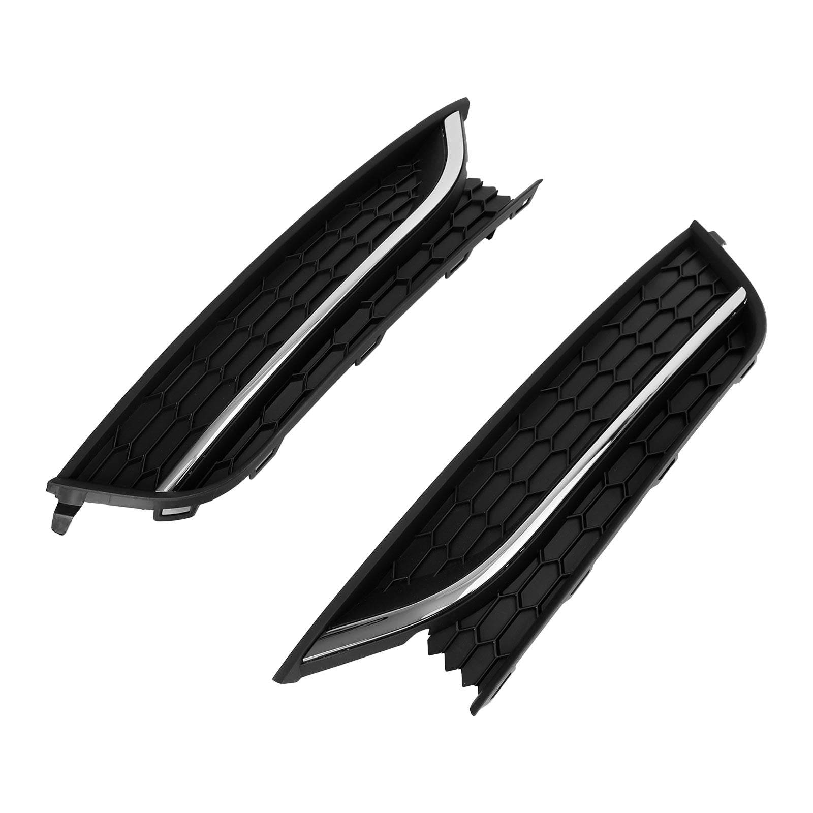 Volkswagen 2012-2015 Passat 2PCS Front Driving Fog Light Cover Black/Chrome