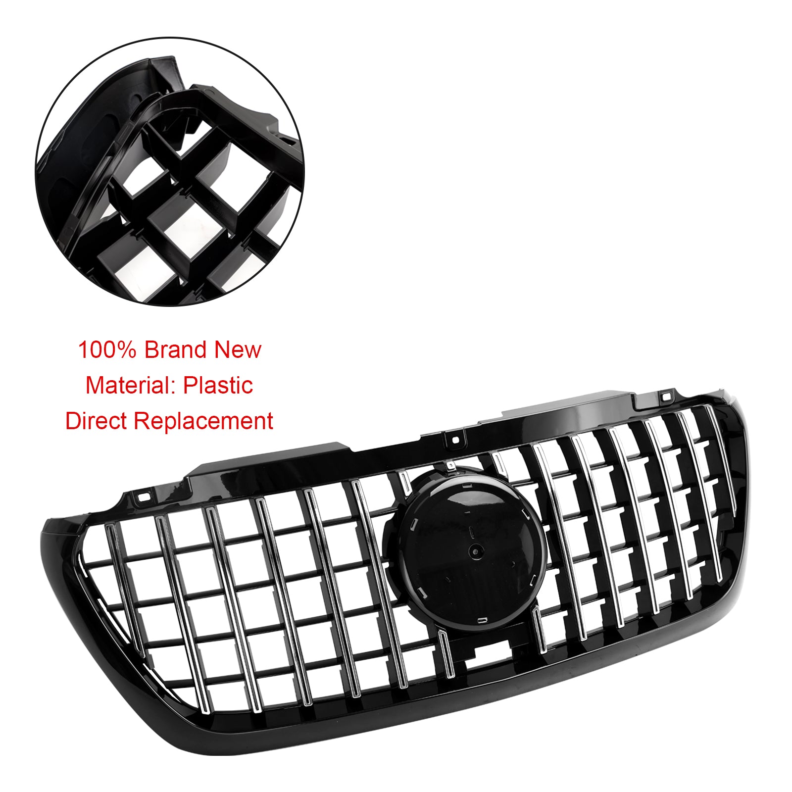 Grille de pare-chocs avant de style AMG Mercedes Benz Sprinter W907 W910 1500 2500 3500 2018.2-2023 Grille noire