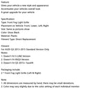 Cubiertas de luz antiniebla delantera estilo panal RSQ3 para Audi Q3 2013-2015 negro brillante-13