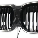 Dubbele Slat Glanzend Zwart Front Nier Grill Grille Fit BMW IX3 G08 LCI 2022-2024-9