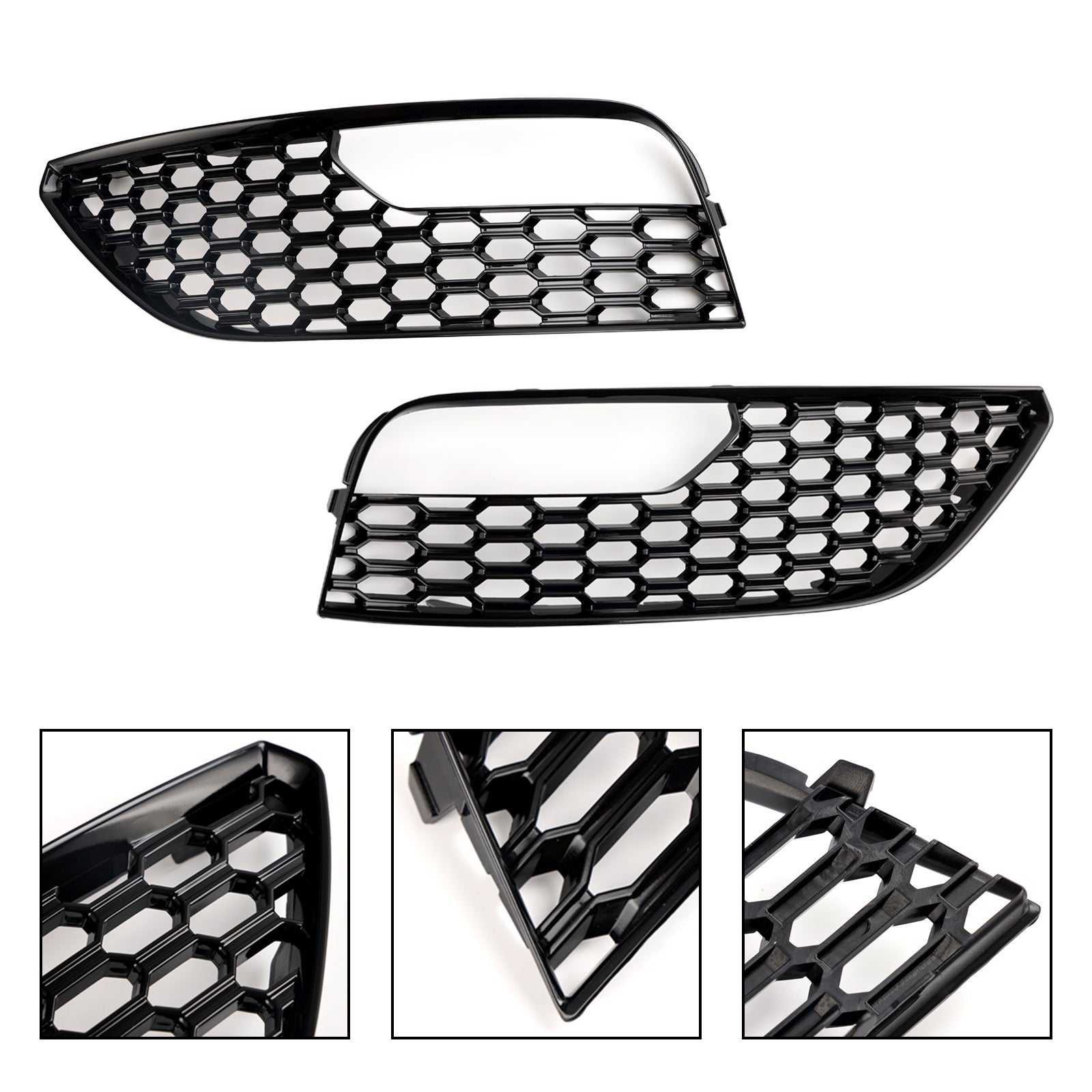 Audi 2012-2016 A3 S3 Standard Version 8V3807681 8V3807682 2PCS Front Bumper Fog Light Surround Cover Grille