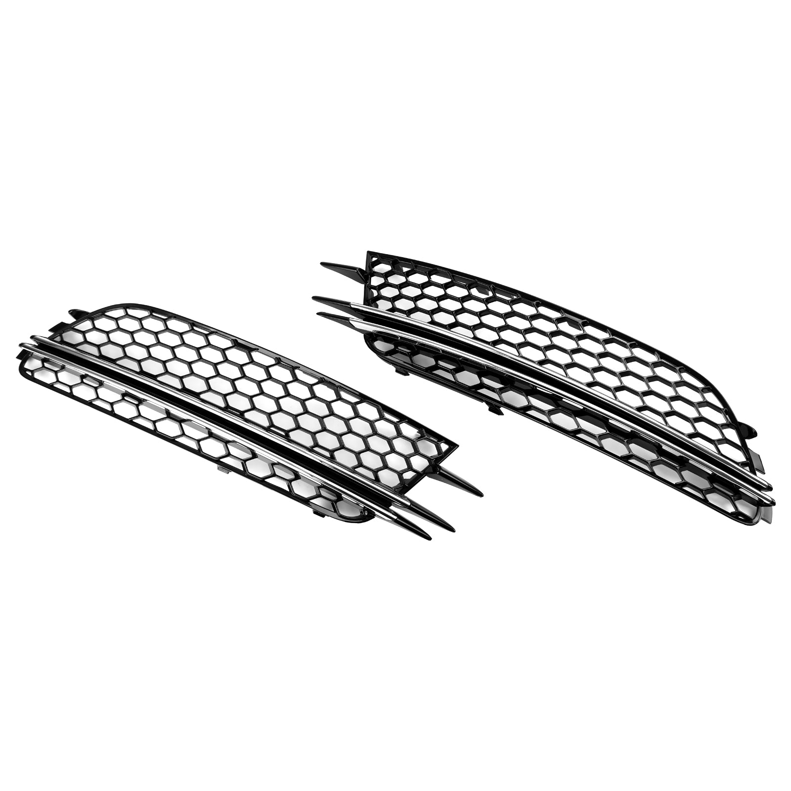 Audi 2012-2015 A6 4G C7 Sedan/Avant Version Standard 2PCS Couvercle de phare antibrouillard avant Lunette Grille de pare-chocs